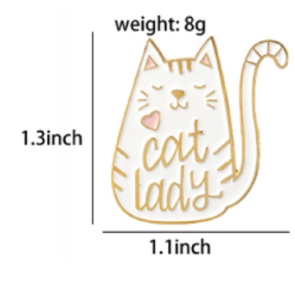 Cat Lady Enamel Pin - Picture 4 of 4